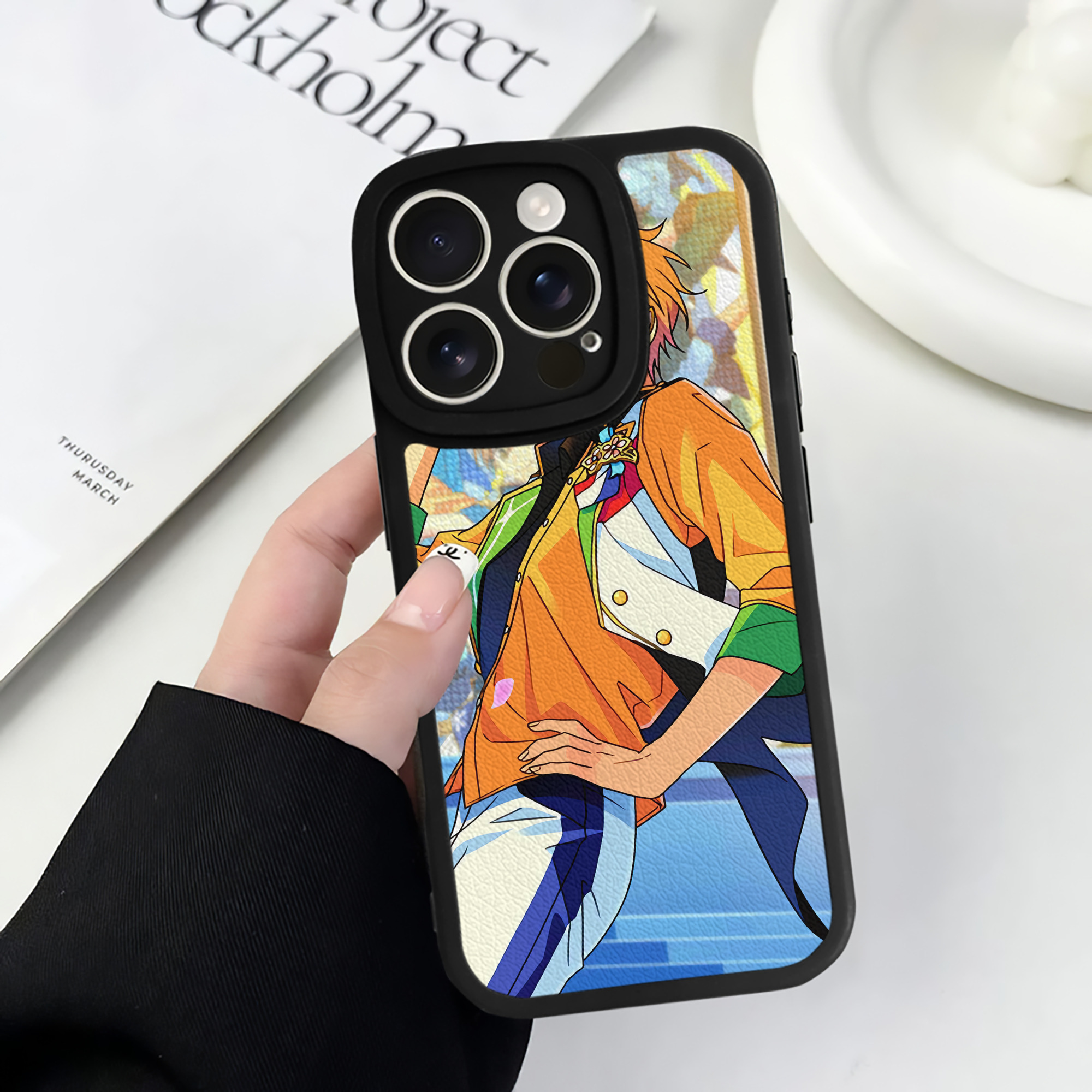 （画像用） あんさんぶるスターズ! Ensemble Stars 【iPhone 16シリーズ対応】シリコンスマホケース（レザー調） 材質：シリコン